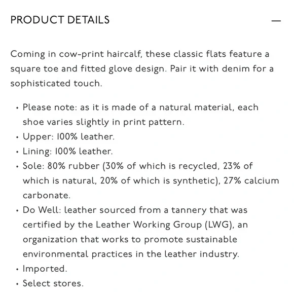 Madewell The Mylie Ballet Flat in Dark Carob Multi Calf Hair NWOB - Picture 13 of 13